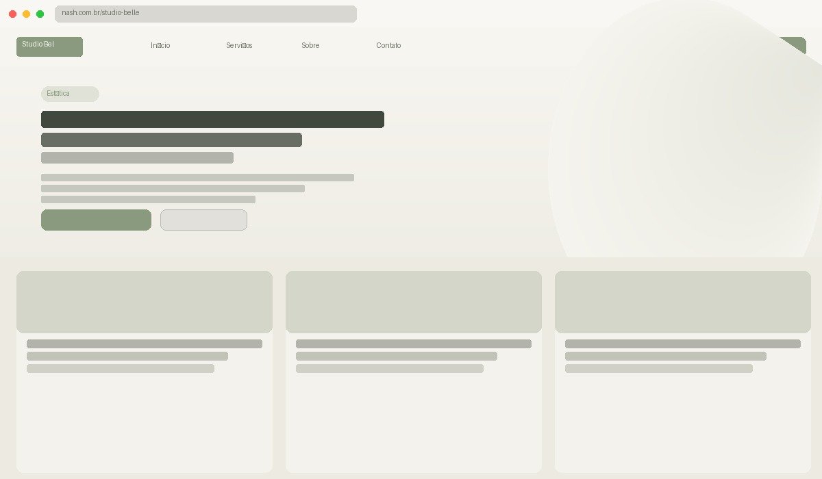 Studio Belle — Site Institucional de Estética
